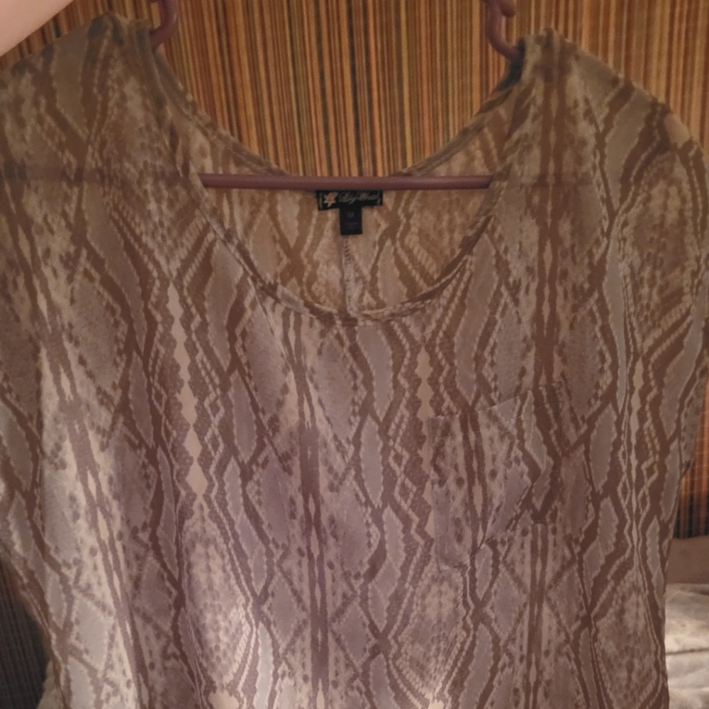 Lily white sheer top size M